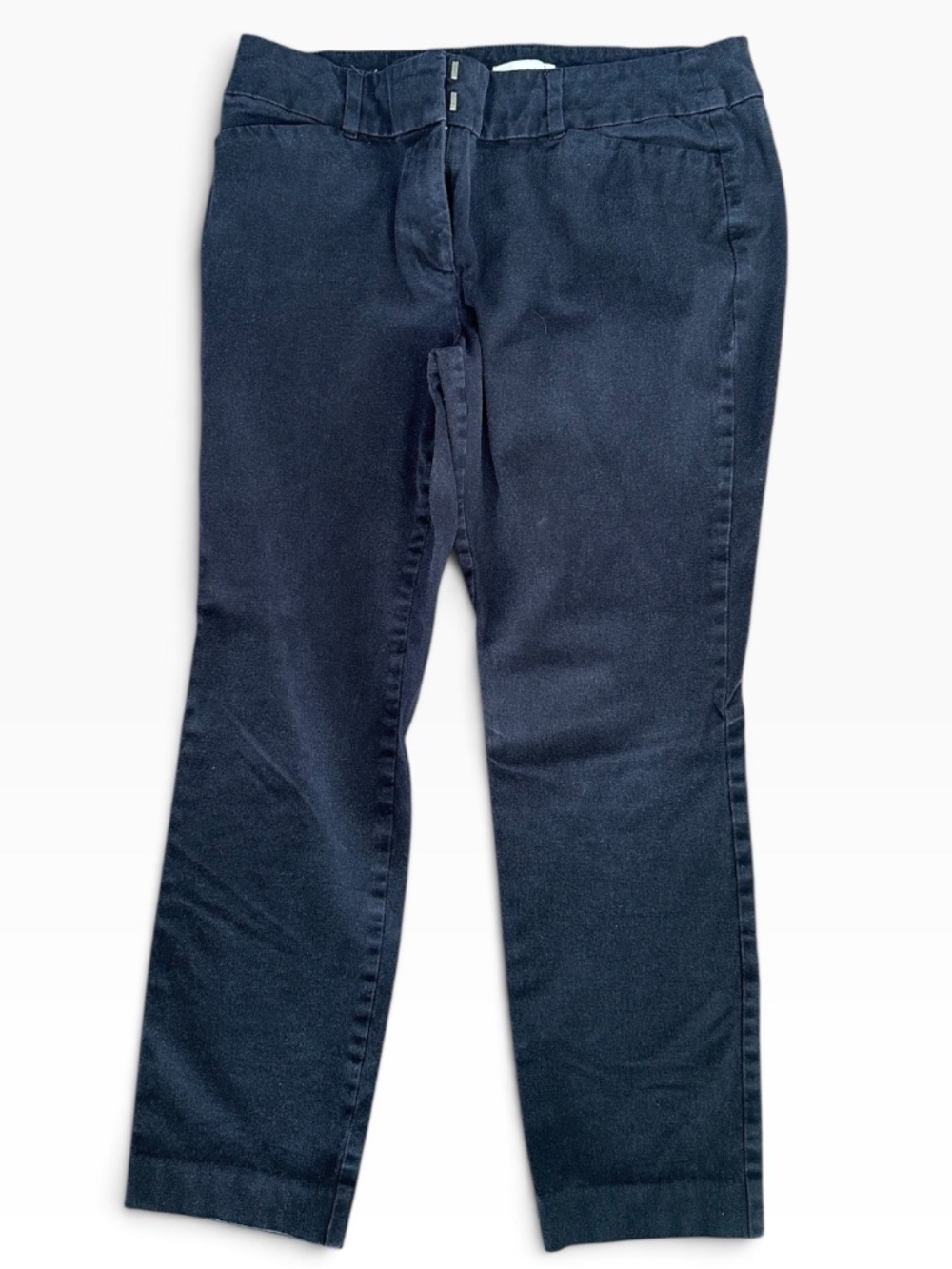 LOFT Womens Julie Skinny Ankle Pants Navy Blue Work Trousers Size 10
